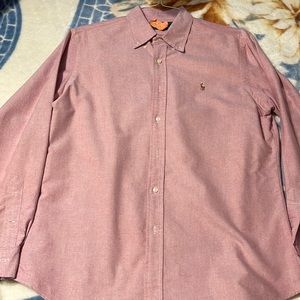 Oxford Red RL Long Sleeve Button Down